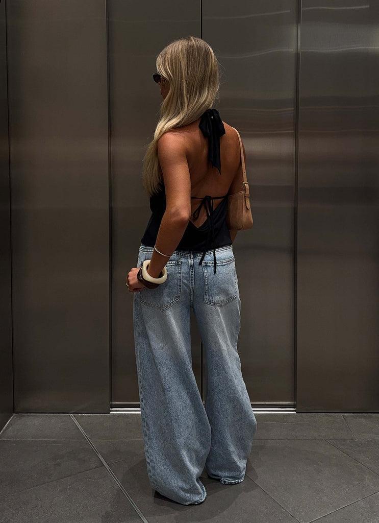 Peppermayo Peppermayo Exclusive - Timeless Wide Leg Jeans - Bleached Blue