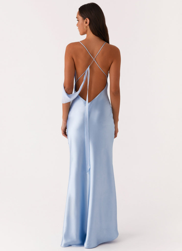 Peppermayo Peppermayo Exclusive - Too Sweet Satin Maxi Dress - Blue