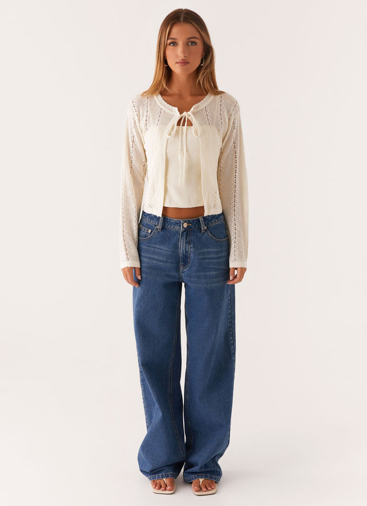 Peppermayo Peppermayo Exclusive - Tough Love Knit Cardigan - White
