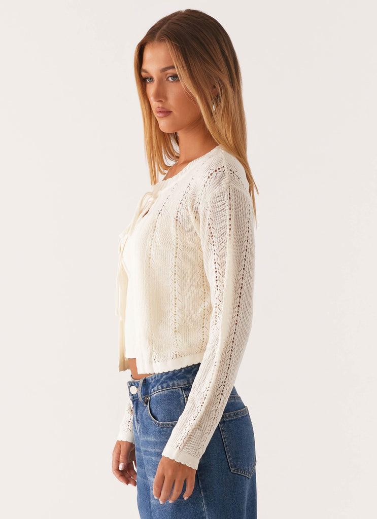 Peppermayo Peppermayo Exclusive - Tough Love Knit Cardigan - White