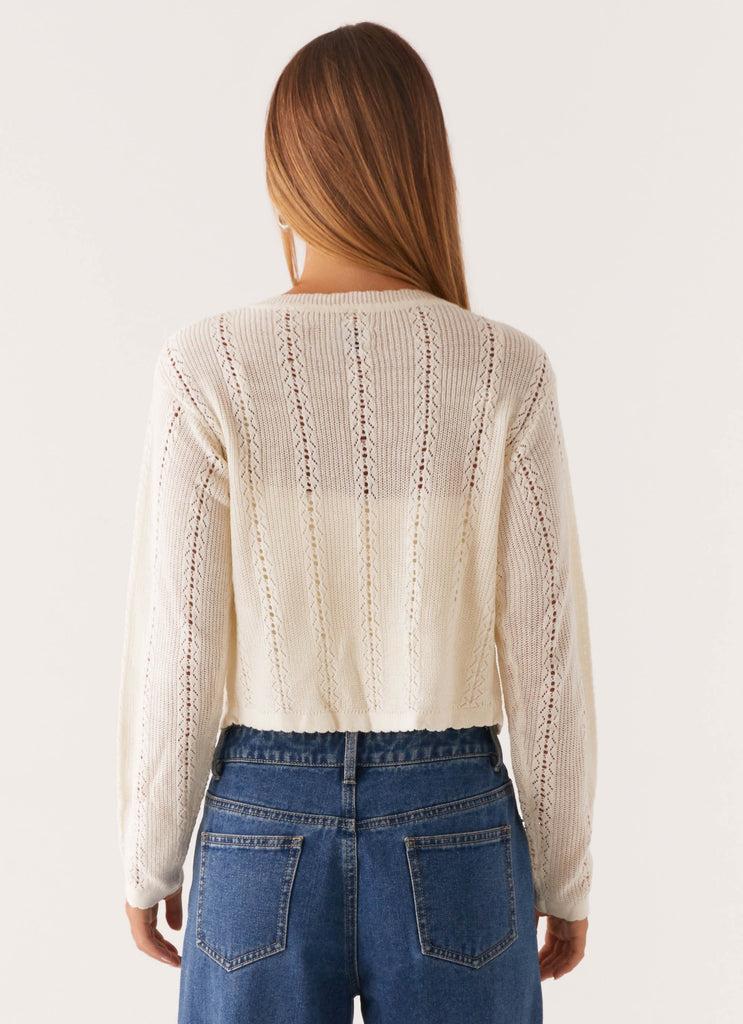Peppermayo Peppermayo Exclusive - Tough Love Knit Cardigan - White