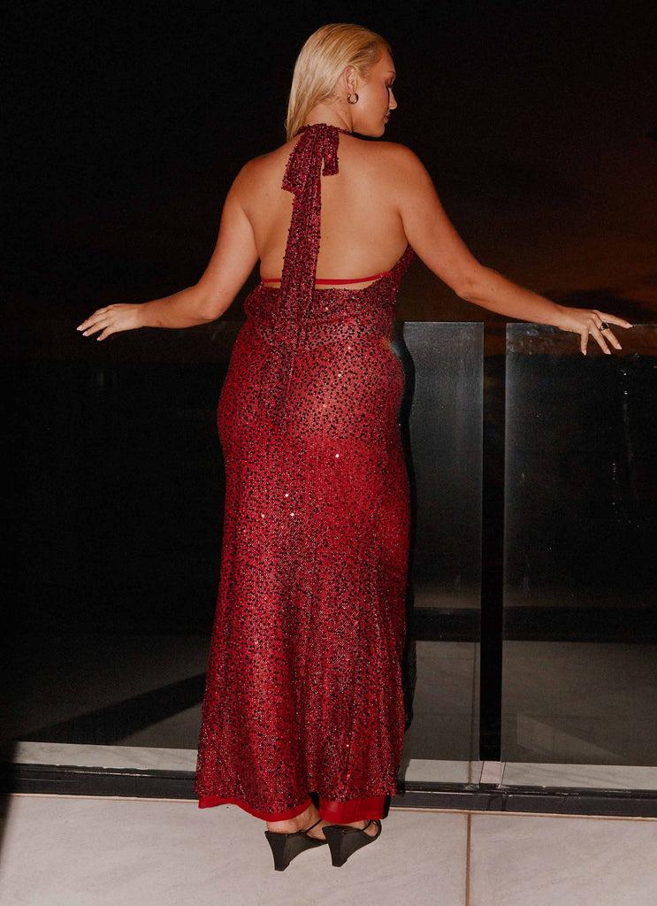 Peppermayo Peppermayo Exclusive - Treasured Sequin Maxi Dress - Fuchsia