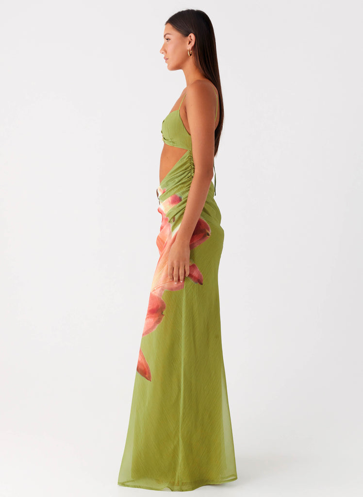 Peppermayo Peppermayo Exclusive - Tropic Rush Cut Out Maxi Dress - Jungle Floral