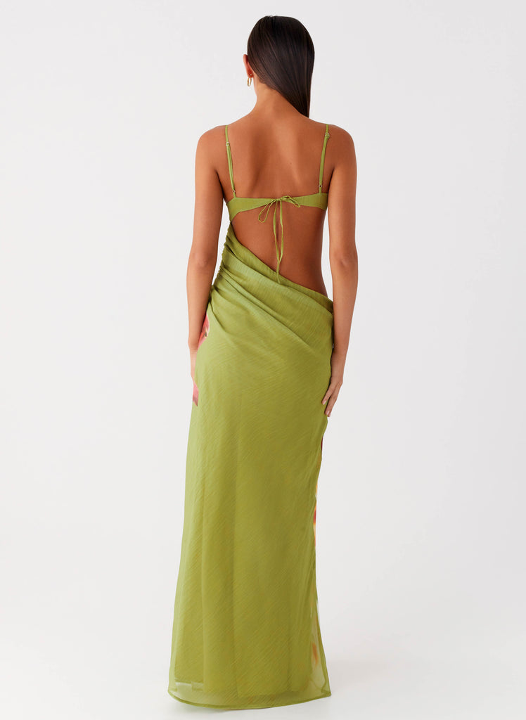 Peppermayo Peppermayo Exclusive - Tropic Rush Cut Out Maxi Dress - Jungle Floral