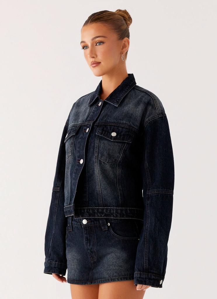 Peppermayo Peppermayo Exclusive - Tropics Denim Jacket - Washed Dark Blue