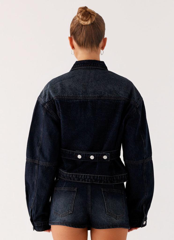 Peppermayo Peppermayo Exclusive - Tropics Denim Jacket - Washed Dark Blue