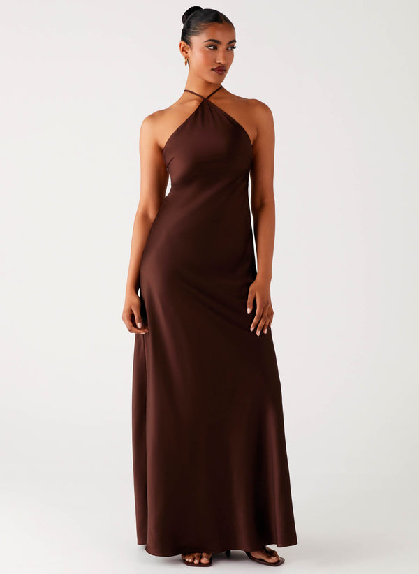 peppermayo Peppermayo Exclusive - Tulama Maxi Dress - Chocolate