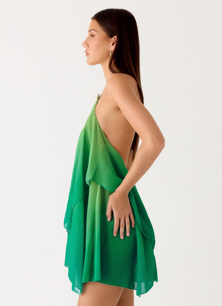 Peppermayo Peppermayo Exclusive - Twin Flame Mini Dress - Green Gradient