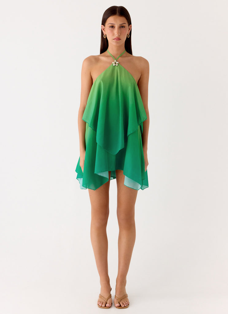 Peppermayo Peppermayo Exclusive - Twin Flame Mini Dress - Green Gradient