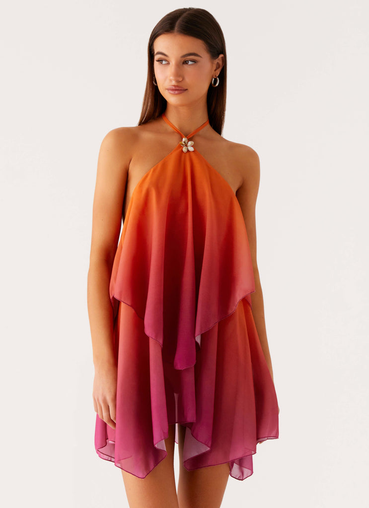 Peppermayo Peppermayo Exclusive - Twin Flame Mini Dress - Orange Gradient