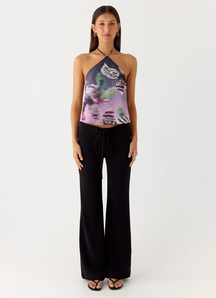 Peppermayo Peppermayo Exclusive - Twisted Love Halter Top - Ombre Floral Affair
