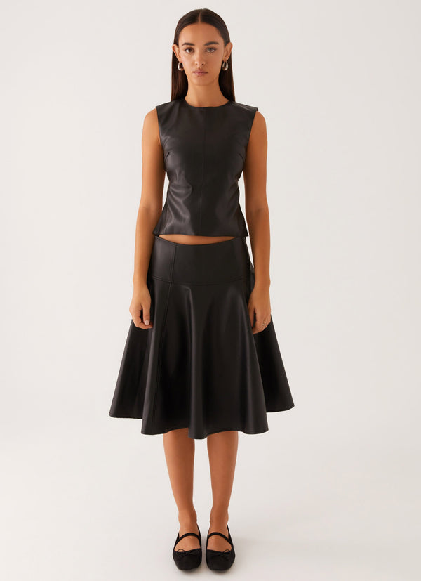 peppermayo Peppermayo Exclusive - Tyler Midi Skirt - Black
