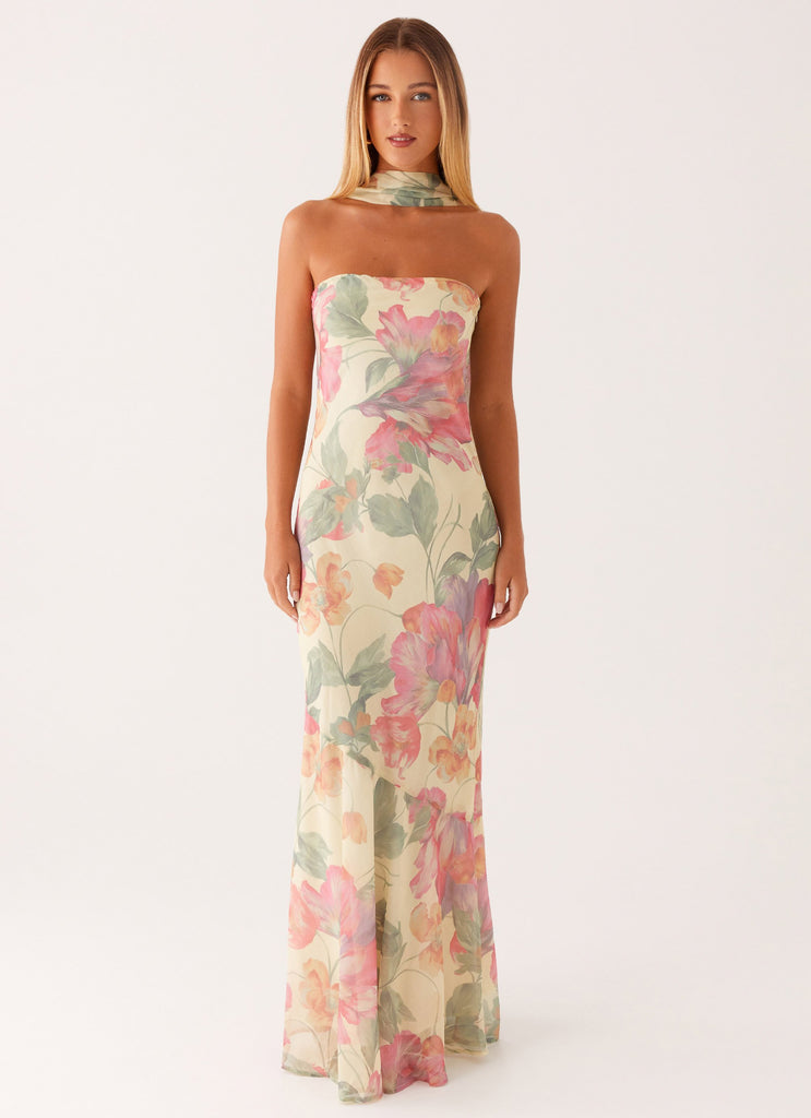 Peppermayo Peppermayo Exclusive - Under The Pagoda Maxi Dress - Yellow Peony