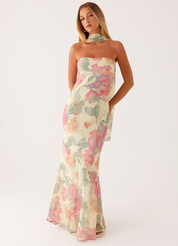 peppermayo Peppermayo Exclusive - Under The Pagoda Maxi Dress - Yellow Peony