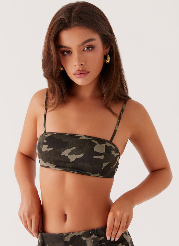 peppermayo Peppermayo Exclusive - Underground Lust Crop Top - Camo