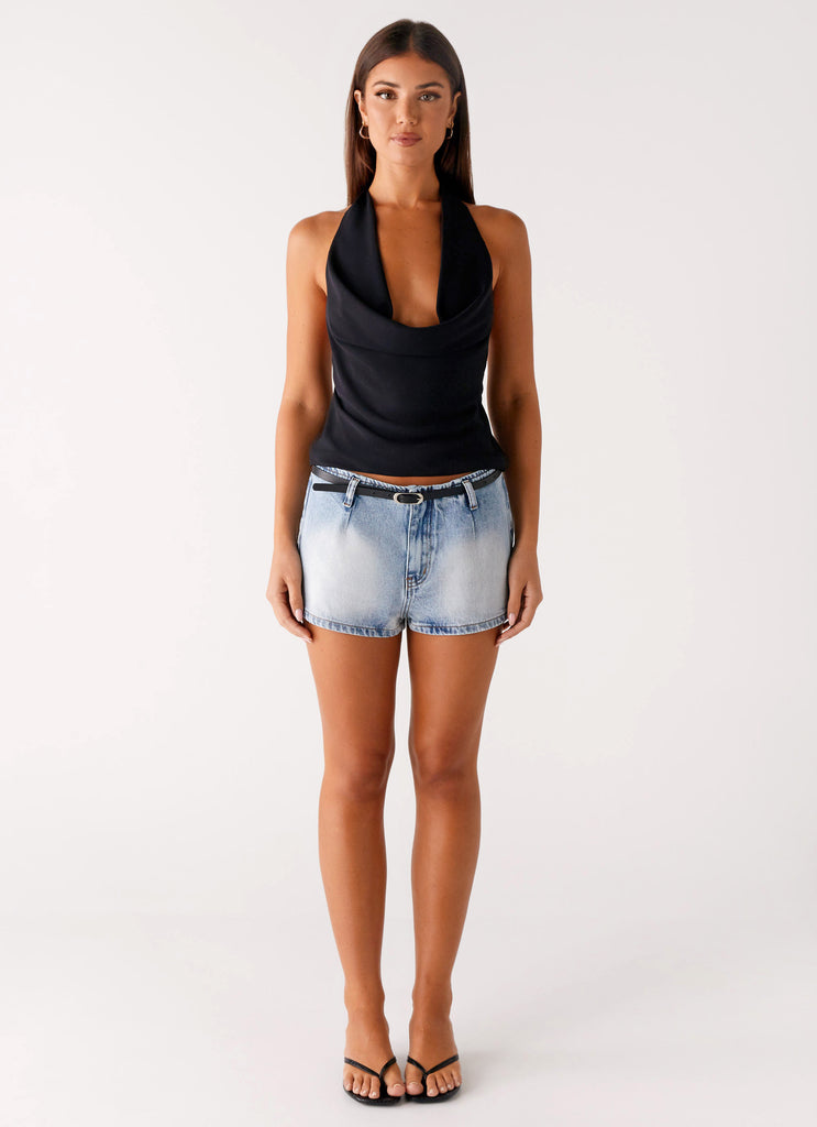 Peppermayo Peppermayo Exclusive - Unreal Denim Mini Shorts - Bleached Blue