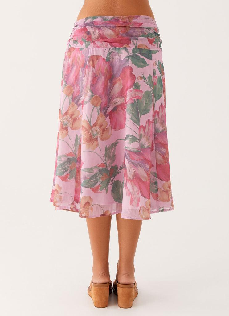 Peppermayo Peppermayo Exclusive - Valley Midi Skirt - Pink Floral