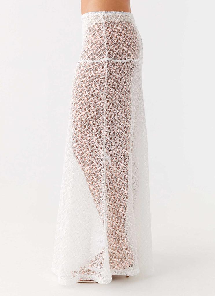 Peppermayo Peppermayo Exclusive - Velli Crochet Maxi Skirt - White