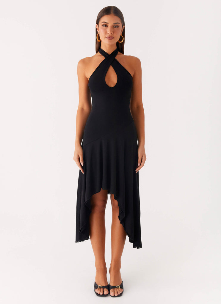 Peppermayo Peppermayo Exclusive - Velvet Sky Midi Dress - Black