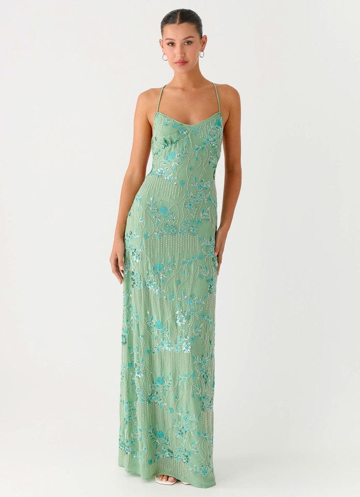 Peppermayo Peppermayo Exclusive - Vietta Sequin Cami Maxi Dress - Mint
