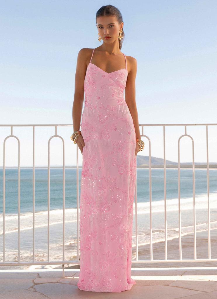 Peppermayo Peppermayo Exclusive - Vietta Sequin Cami Maxi Dress - Pink