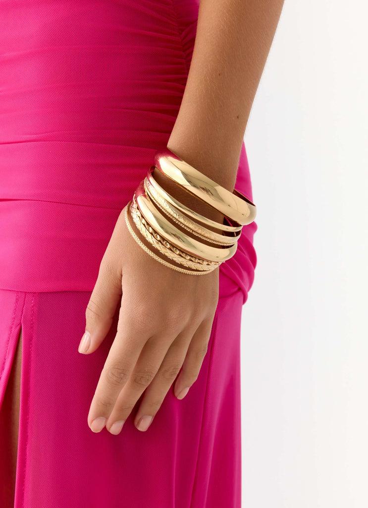 Peppermayo Peppermayo Exclusive - Villa Vibe Bangles - Gold