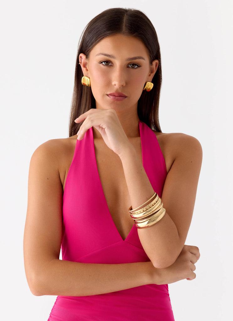 Peppermayo Peppermayo Exclusive - Villa Vibe Bangles - Gold