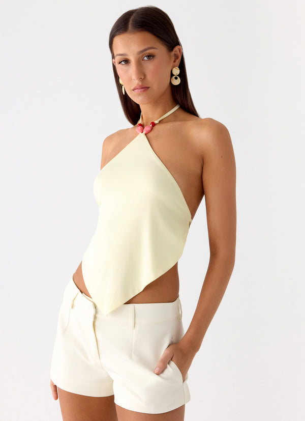 peppermayo Peppermayo Exclusive - Viona Halter Top - Yellow