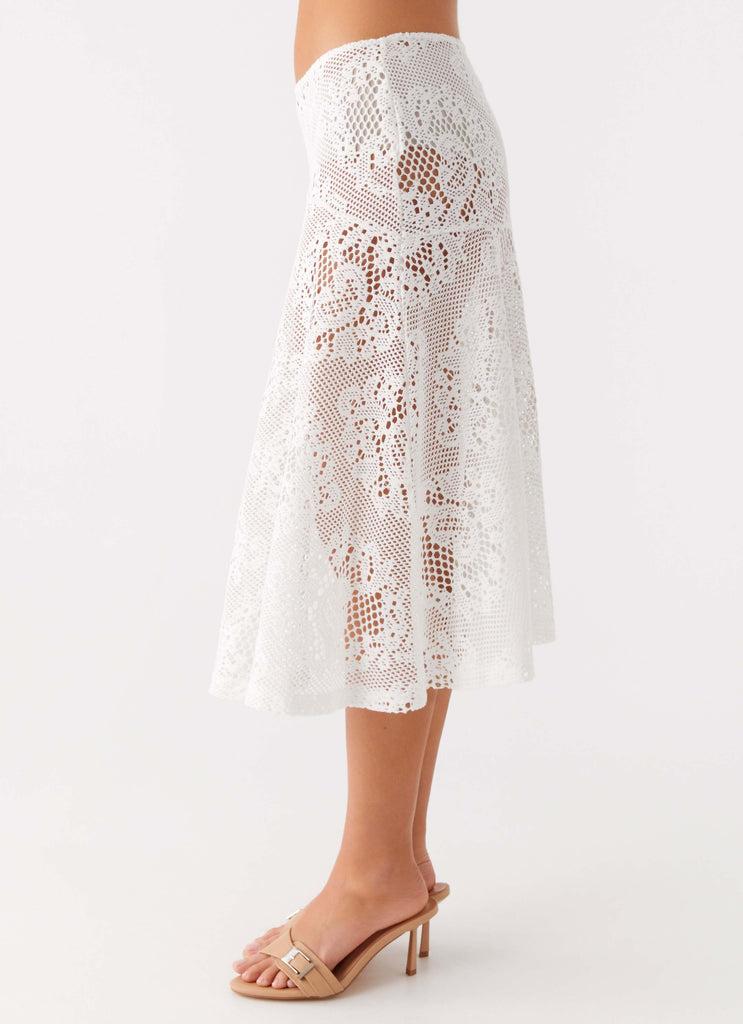 Peppermayo Peppermayo Exclusive - Virelle Lace Midi Skirt - Ivory