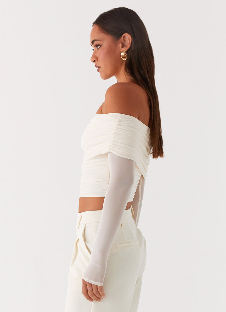 Peppermayo Peppermayo Exclusive - Vivianne Off Shoulder Top - Ivory