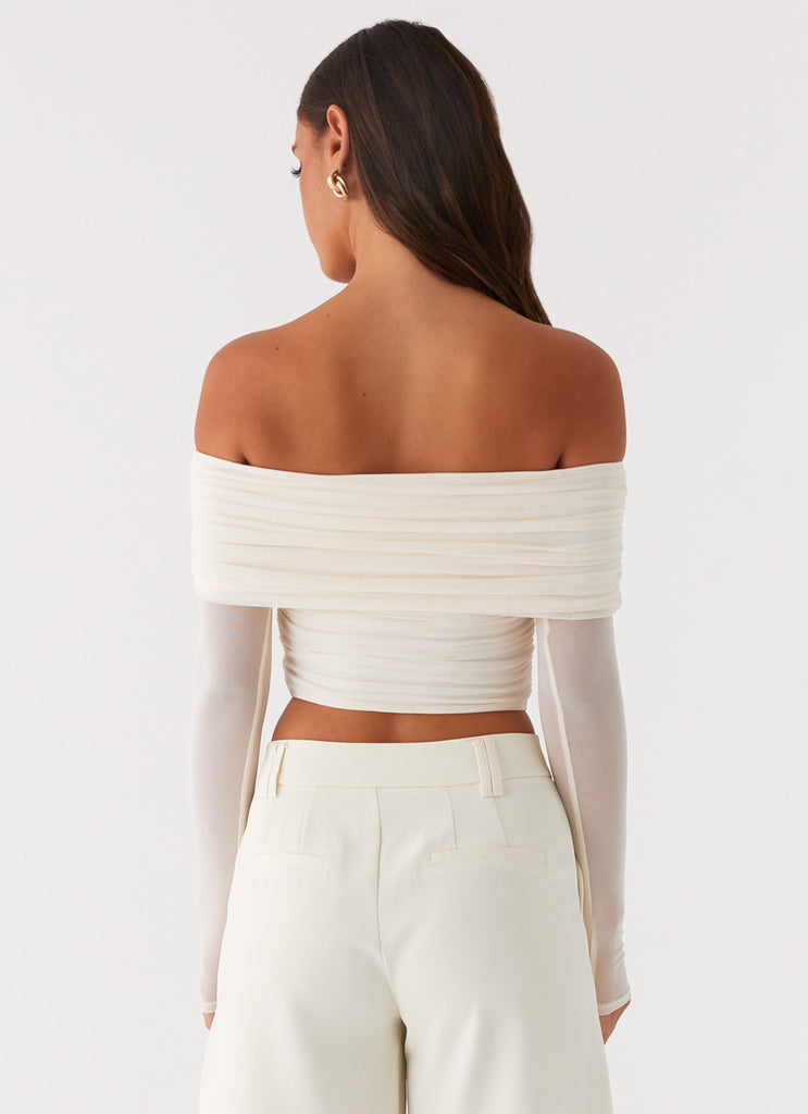 Peppermayo Peppermayo Exclusive - Vivianne Off Shoulder Top - Ivory