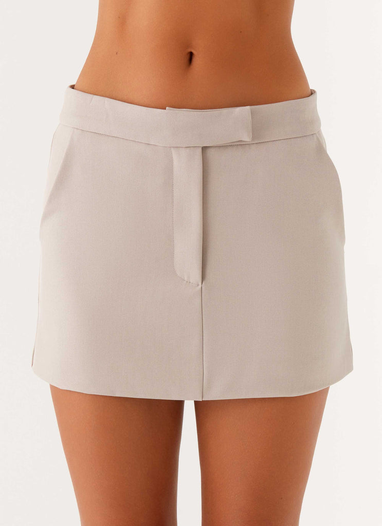 Peppermayo Peppermayo Exclusive - Vogue Low Rise Mini Skirt - Pebble