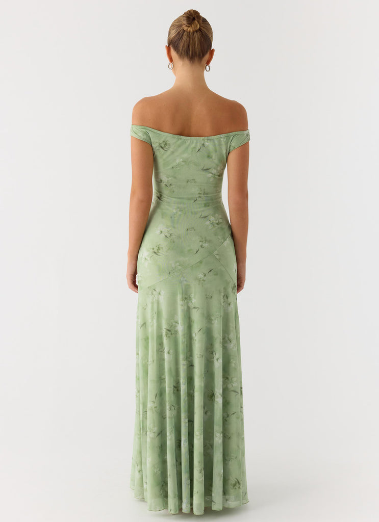 Peppermayo Peppermayo Exclusive - Wasting Time Maxi Dress - Blurred Lime
