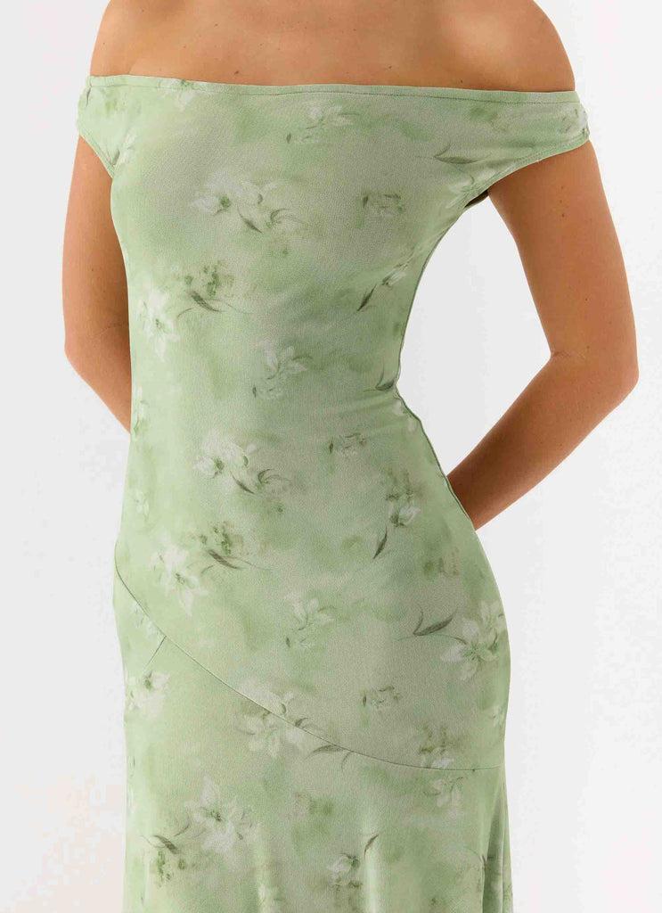 Peppermayo Peppermayo Exclusive - Wasting Time Maxi Dress - Blurred Lime