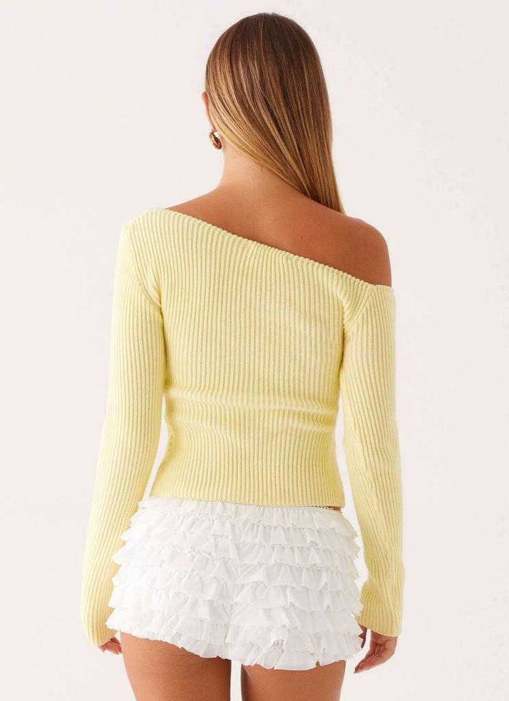 Peppermayo Peppermayo Exclusive - Waverly Knit Top - Pastel Yellow