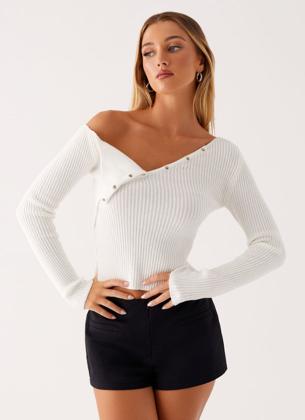peppermayo Peppermayo Exclusive - Waverly Knit Top - White