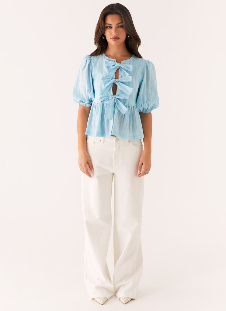 Peppermayo Peppermayo Exclusive - Western Wind Tie Top - Blue