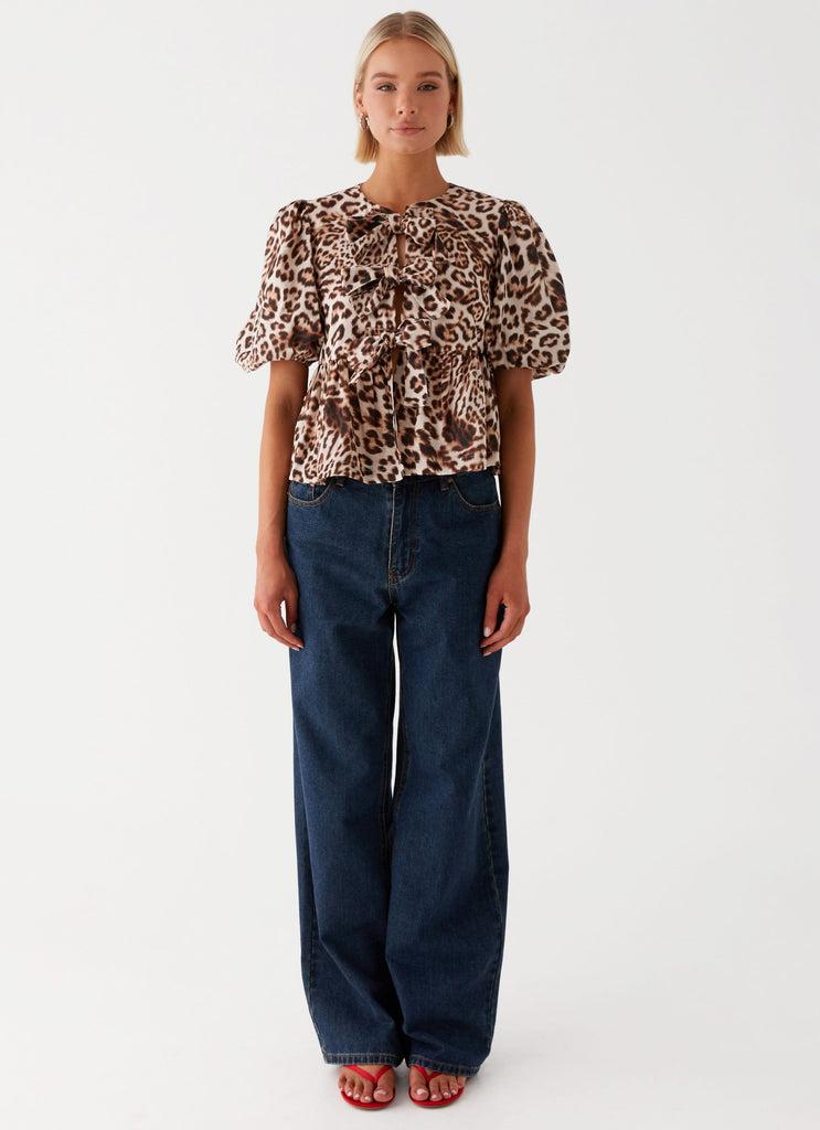Peppermayo Peppermayo Exclusive - Western Wind Tie Top - Leopard
