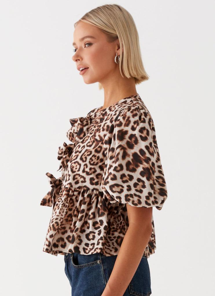 Peppermayo Peppermayo Exclusive - Western Wind Tie Top - Leopard