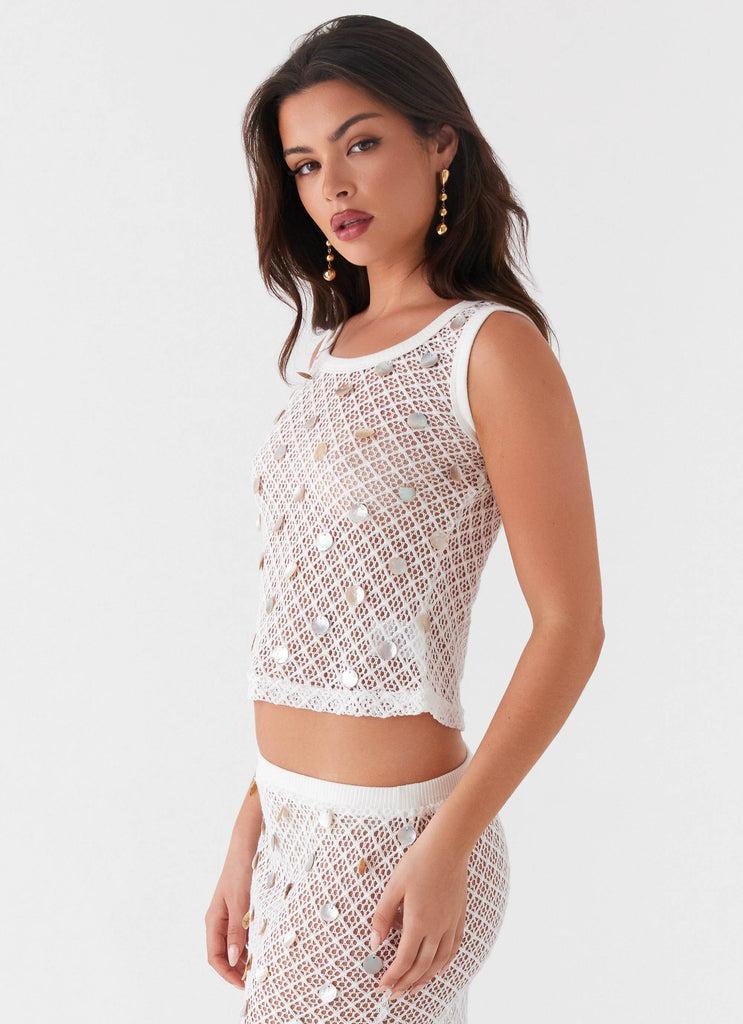 Peppermayo Peppermayo Exclusive - Whitehaven Shell Tank Top - White
