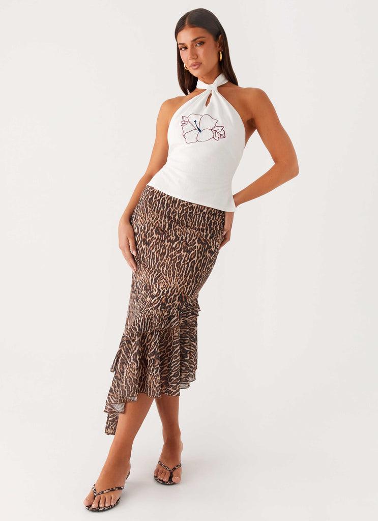 Peppermayo Peppermayo Exclusive - Wild Tide Midi Skirt - Cheetah