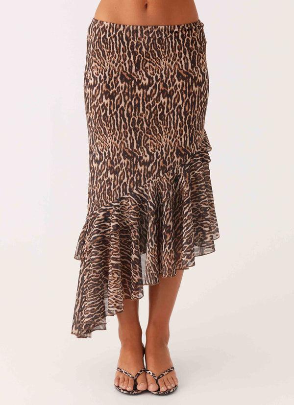 peppermayo Peppermayo Exclusive - Wild Tide Midi Skirt - Cheetah
