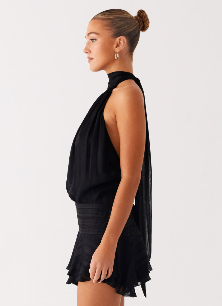 Peppermayo Peppermayo Exclusive - Willow Chiffon Mini Dress - Black