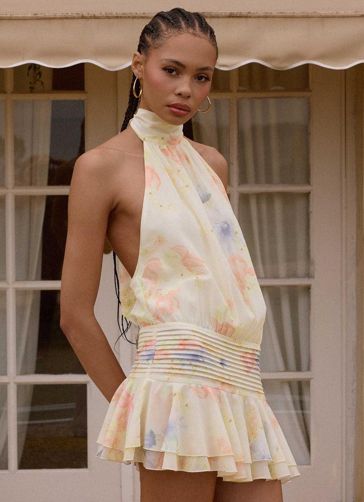 Peppermayo Peppermayo Exclusive - Willow Chiffon Mini Dress - Spring Meadow