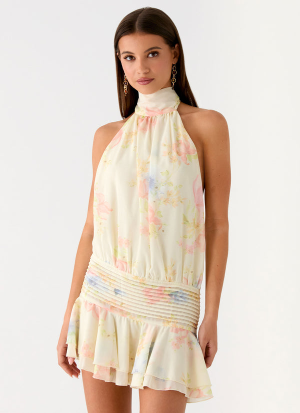 peppermayo Peppermayo Exclusive - Willow Chiffon Mini Dress - Spring Meadow