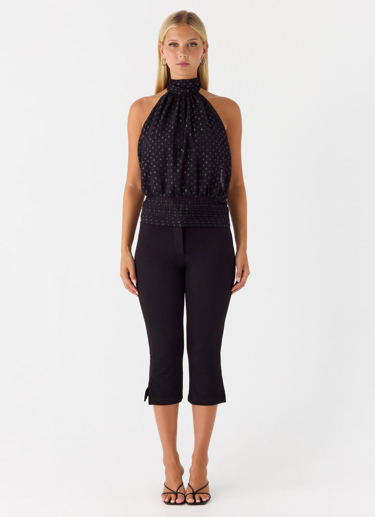 Peppermayo Peppermayo Exclusive - Willow Chiffon Top - Black Spot