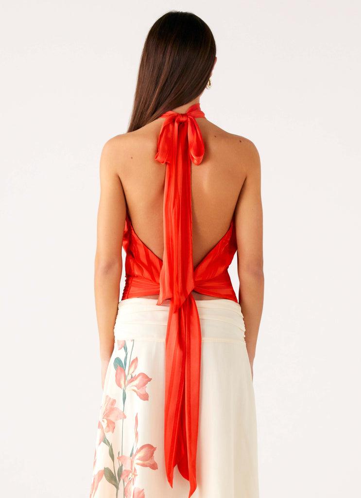 Peppermayo Peppermayo Exclusive - Willow Chiffon Top - Coral
