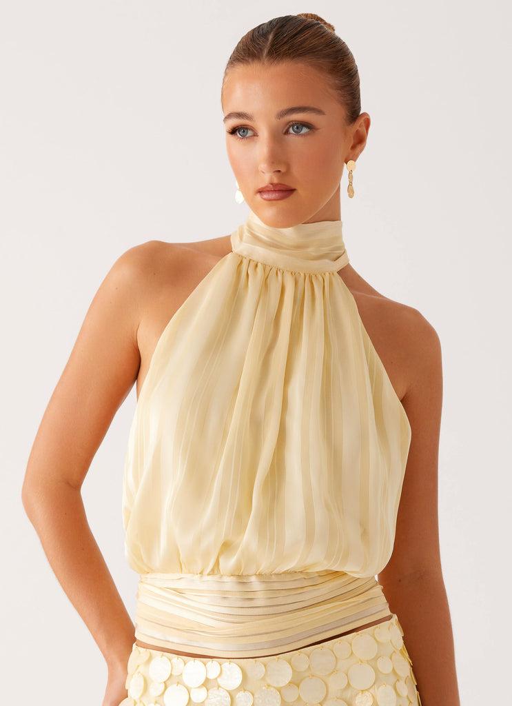Peppermayo Peppermayo Exclusive - Willow Chiffon Top - Yellow