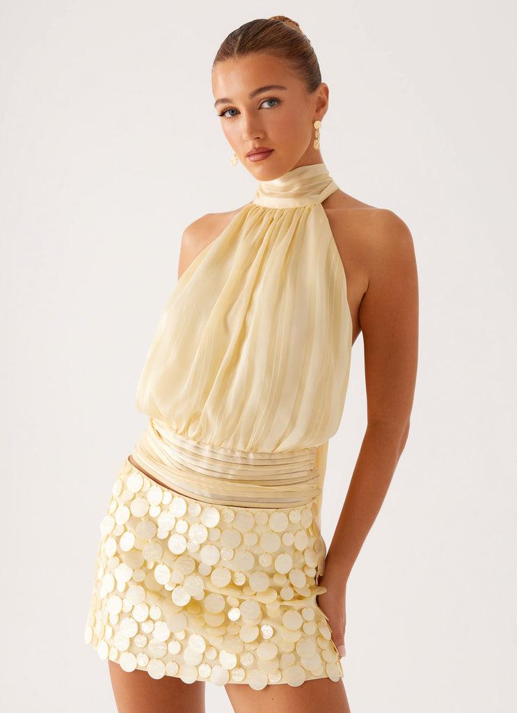 Peppermayo Peppermayo Exclusive - Willow Chiffon Top - Yellow