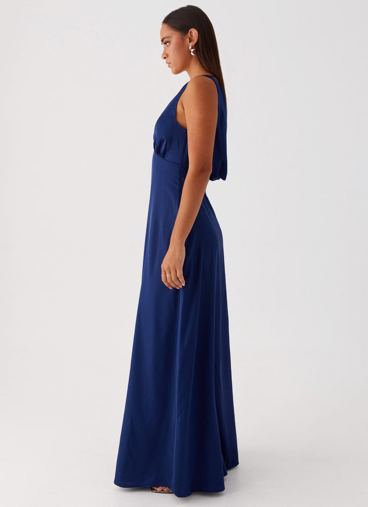 Peppermayo Peppermayo Exclusive - Winnie Cowl Back Maxi Dress - Navy
